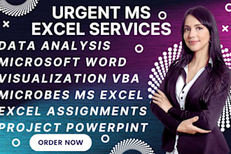 do urgent ms excel assessment, ms word assignment and powerpoint presentations