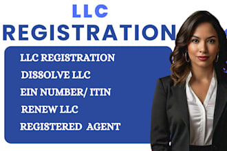do US llc registration, ein number, boi report and dissolve llc