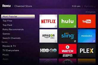 setup or develop roku channel apple tv streaming setup