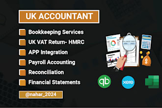 do UK bookkeeping and vat return in quickbooks online and xero