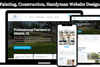 painting website, painting landing page, construction website, handyman website