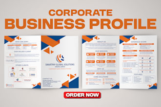 create corporate business profile, proposals and reports