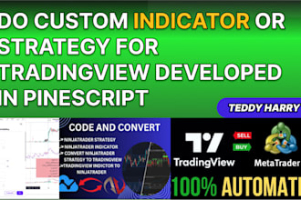 do custom indicator or strategy for tradingview developed in pinescript