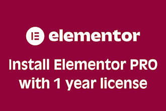 install elementor pro with 1 year license