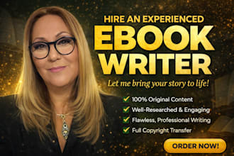 ghostwrite a unique nonfiction book or ebook tailored to your voice