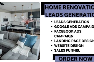 home renovation leads home remodeling leads facebook ads campaign google ads