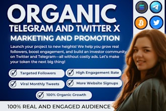 do organic growth with twitter promotion, crypto telegram marketing