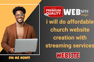 do affordable church website creation with streaming service