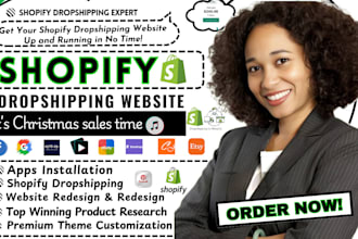 build shopify store, shopify dropshipping store, shopify store redesign, design