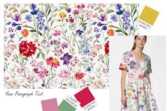 design seamless patterns for textile, fabric prints