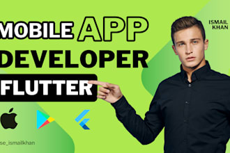 do flutter development, android ios app, flutter app using firebase or apis