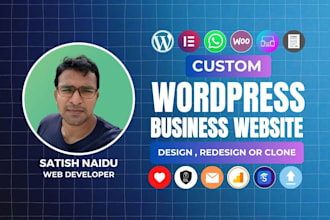 design a business wordpress website with 5 pages hosting and domain setup