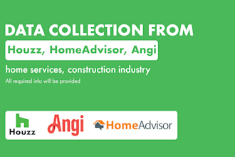 data collection houzz, homeadvisor, angi, home services leads