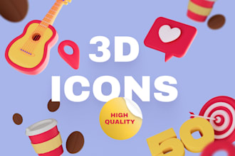 do personal 3d icons for website or app