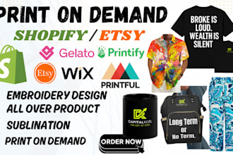 etsy shopify print on demand printify shopify website print on demand etsy seo