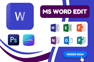 edit ms word document, photoshop document edit,forms, cover page, canva redesign