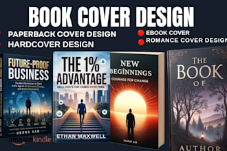 do modern book cover design, ebook cover design, and amazon KDP