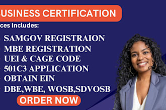get mbe certification, wosb, dbe, 8a, sdvosb, wbe, sba, sam gov, cage code, uei