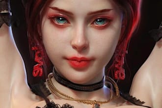 do 3d metahuman, character design, realistic character, daz3d, cartoon character