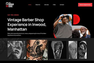 design barber website salon website spa tattoo website barbershop shopify store