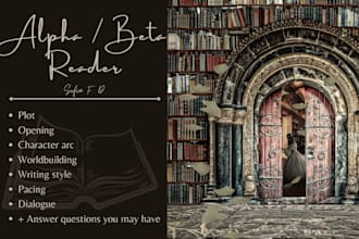 beta or alpha read your story and deliver direct and honest feedback