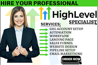 setup gohighlevel product store product listing sales funnel ghl landing page va