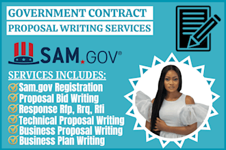 respond to rfp rfq with government contract bid proposal and technical writing