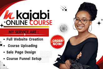 kajabi website , kajabi online course with website design