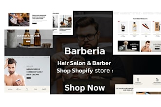 design dynamic barber website barber shopify store beard oil product store