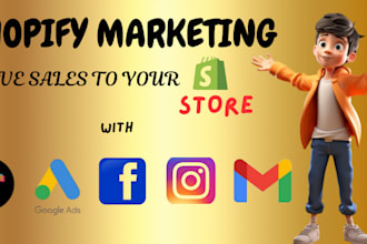 do shopify promotion, google with facebook ads manager, SEO and traffic