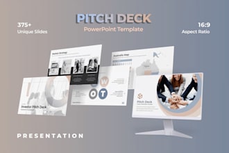 create custom business powerpoint presentation template, google slides, in 24hr