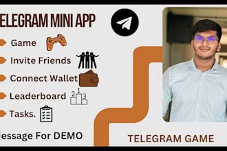 create a crypto miniapp , webapp or game on  telegram