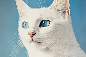 draw a beautiful portrait of your pet, cat,dog