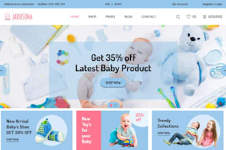 setup luxury baby clothing store baby toys website baby shoe store fashion store