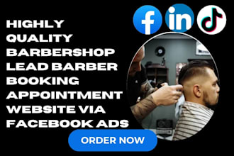 generate barbershop lead barber booking appointment website via facebook ads