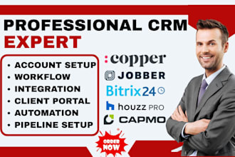 setup copper crm jobber capmo servicetitan bitrix24 houzz pro leap integration