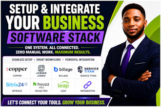 setup copper crm jobber billage servicetitan bitrix24 houzz pro leap integration