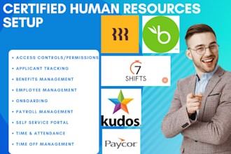 setup human resources using ripping bob kudos gusto paycor bamboohr 7shifts