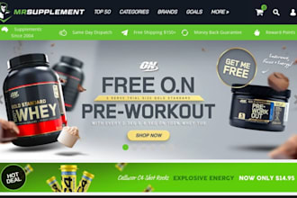 design modern supplement website health and wellness nutrition supplement store