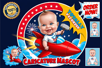 create custom cartoon caricature avatars in 24 hours for you or your brand