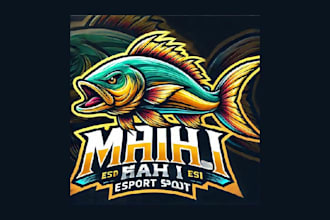 design mahi mahi fish mascot logo with free source files