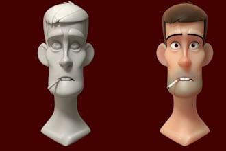 do 3d character modeling, 3d rigging, 3d model, 3d metahuman character