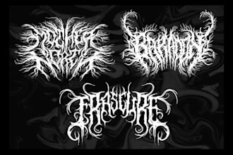 design you a brutal death metal, slamming, deathcore logo