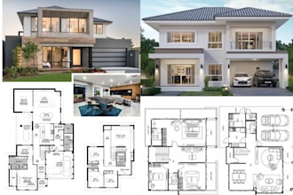 draw 2d, 3d floor plan architectural blueprint drawings in autocad and sketchup