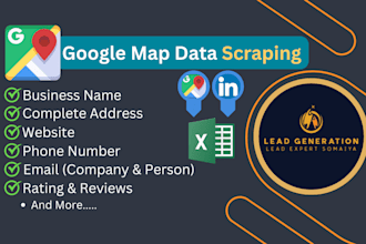 do scrape google maps and websites for lead generation, b2b data extraction