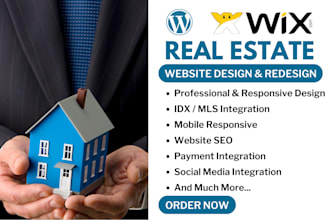 design real estate website, idx mls integration, idx website with wix, wordpress