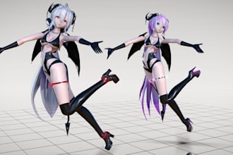 completely fix and rig your model 3d for mmd, blender, unity, nsfw