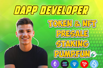 build web3 dapp like presale staking pump fun on solana ton
