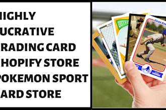 design highly lucrative trading card shopify store pokemon sport card store