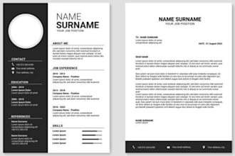write professional CV resume writing  ats compliant cover letter job application